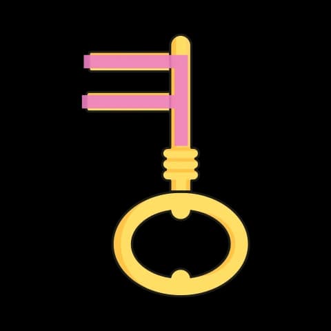 Hangul letter ㅋ drawn as a key