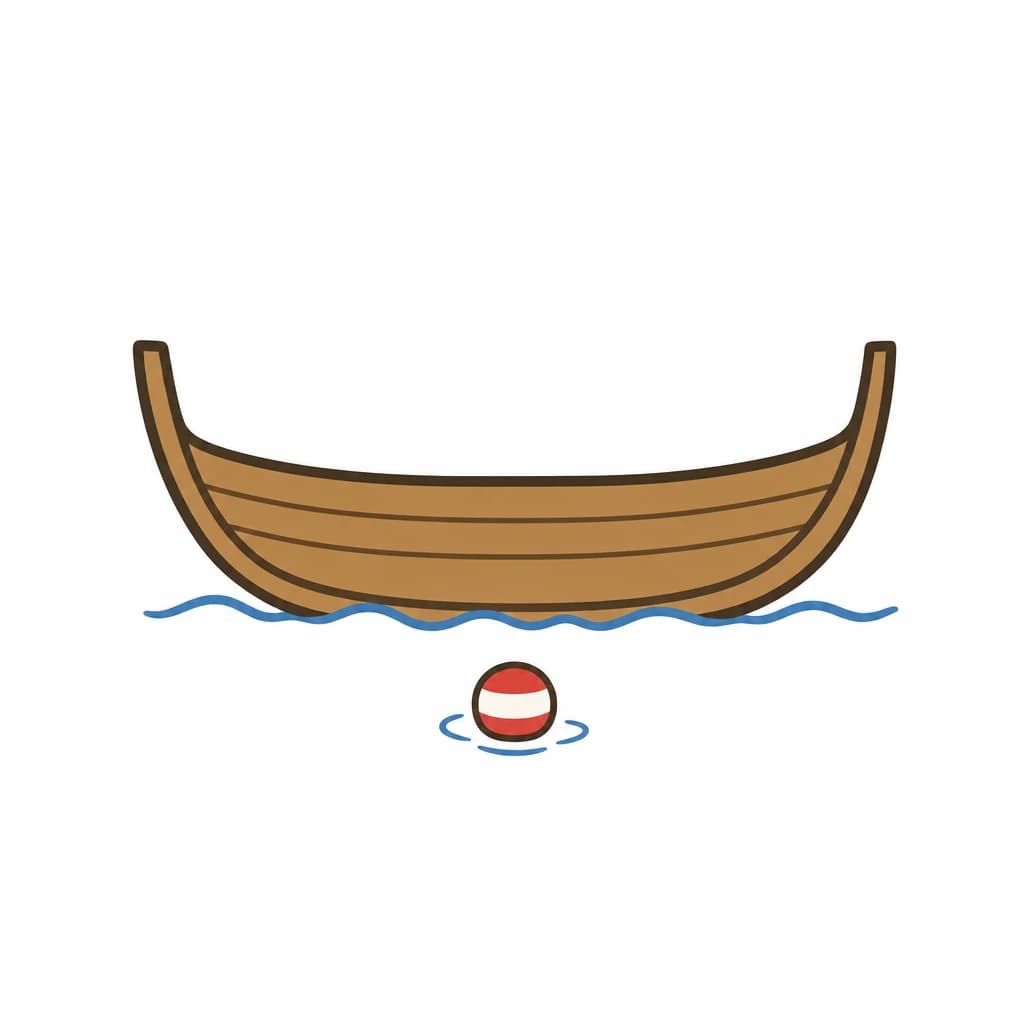 Arabic Alphabet letter ب drawn as a boat