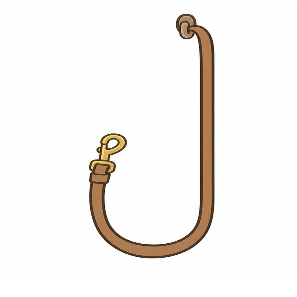 Arabic Alphabet letter ل drawn as a leash