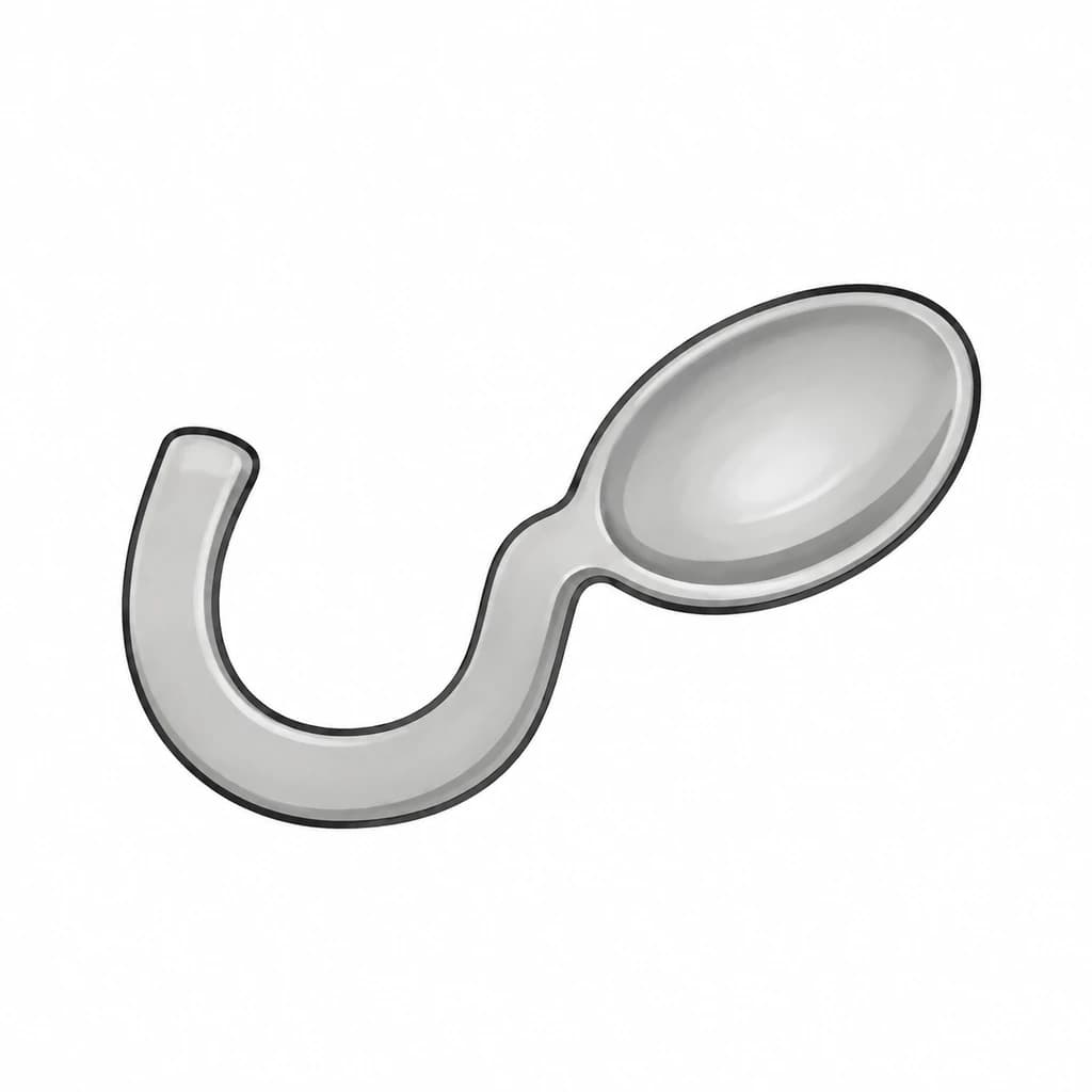 Arabic Alphabet letter ص drawn as a spoon