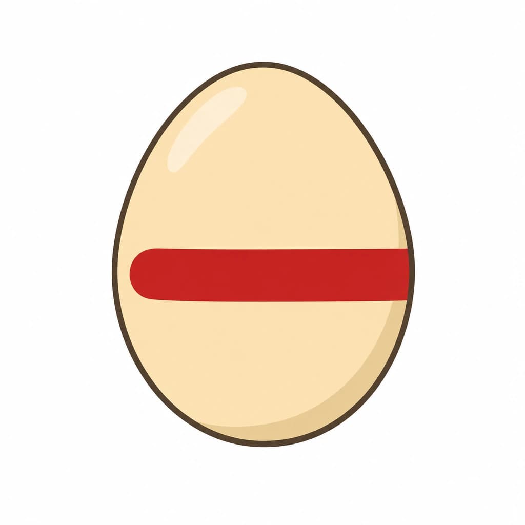 Russian Cyrillic letter Э drawn as an egg