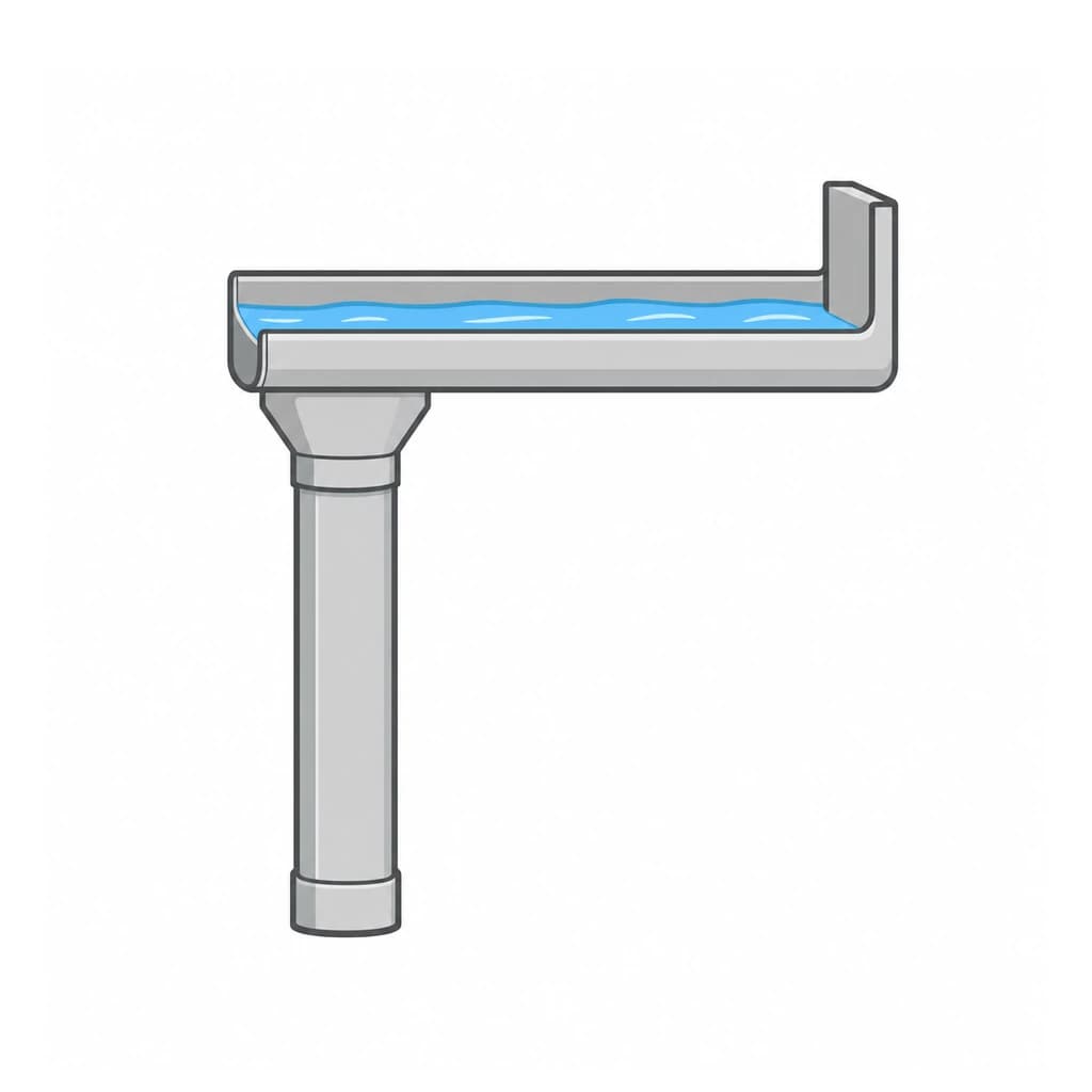 Ukrainian Cyrillic letter Ґ drawn as a gutter