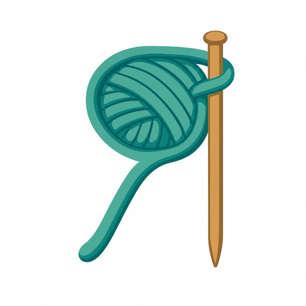 Russian Cyrillic letter Я drawn as a yarn