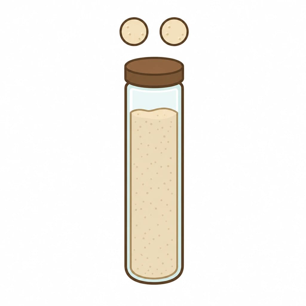 Ukrainian Cyrillic letter Ї drawn as a yeast