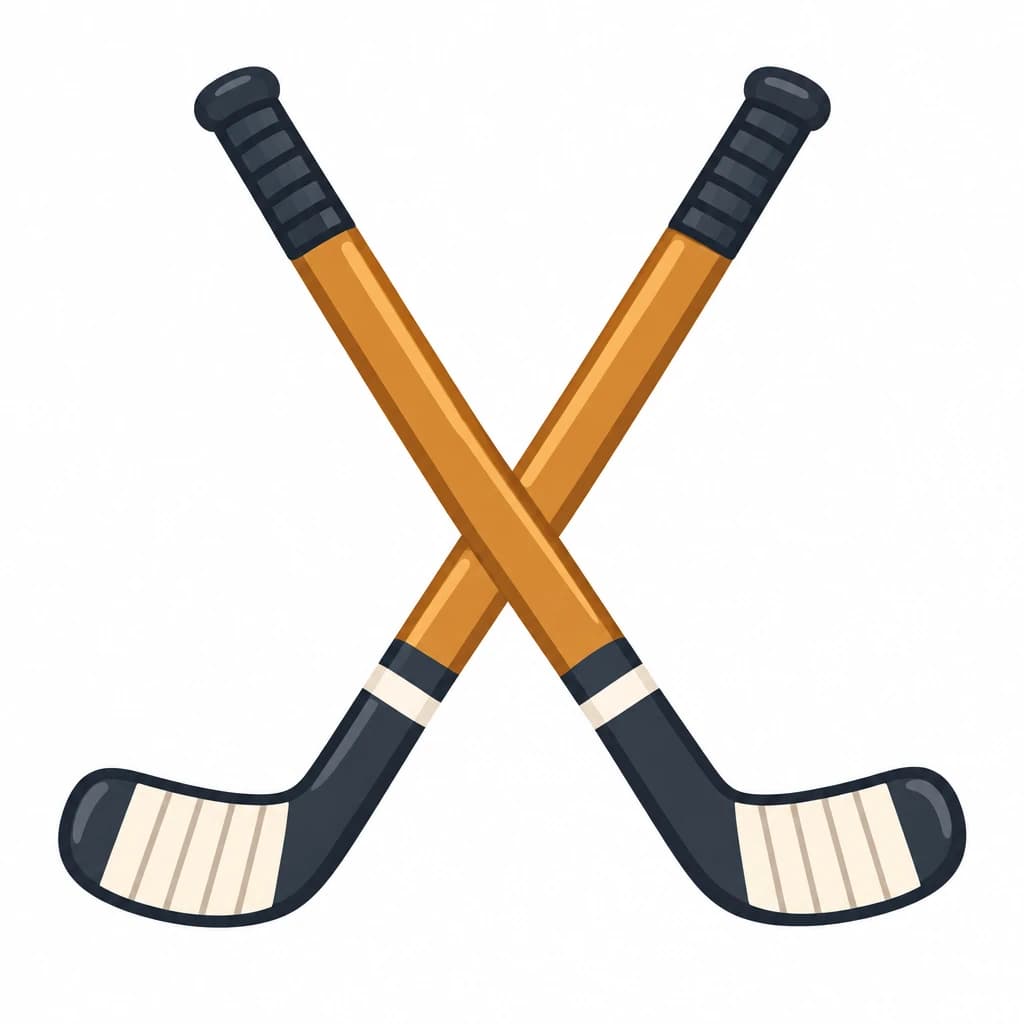 Greek Alphabet letter χ drawn as hockey sticks