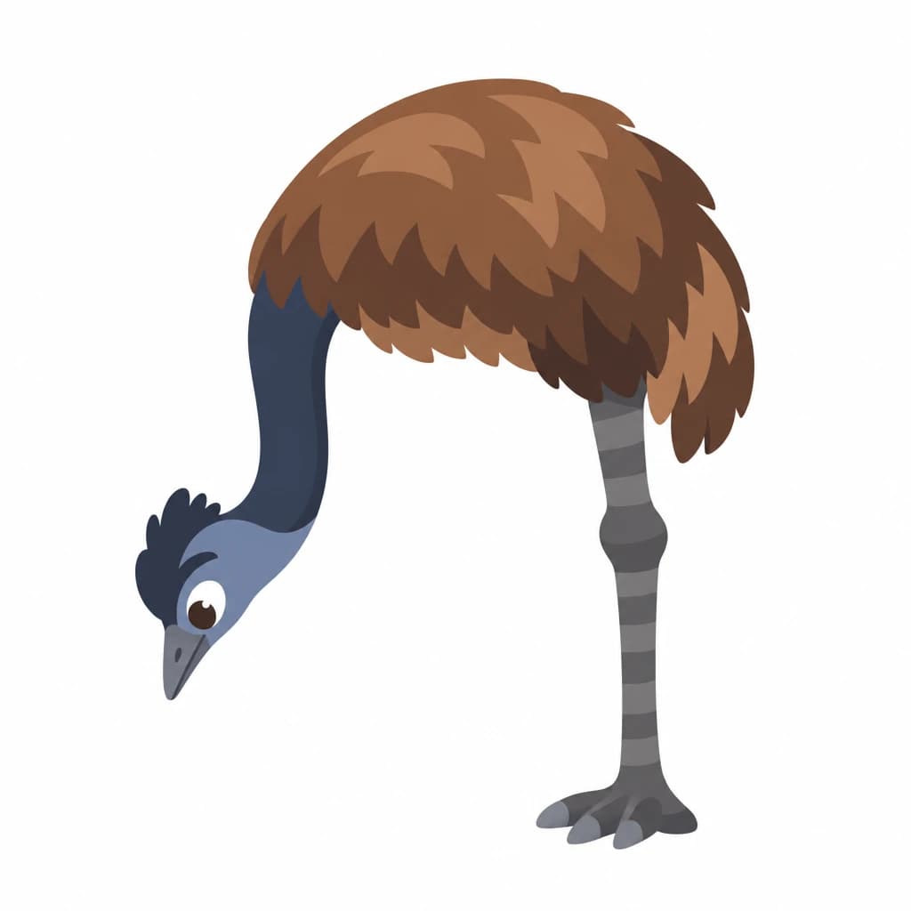 Greek Alphabet letter η drawn as an emu