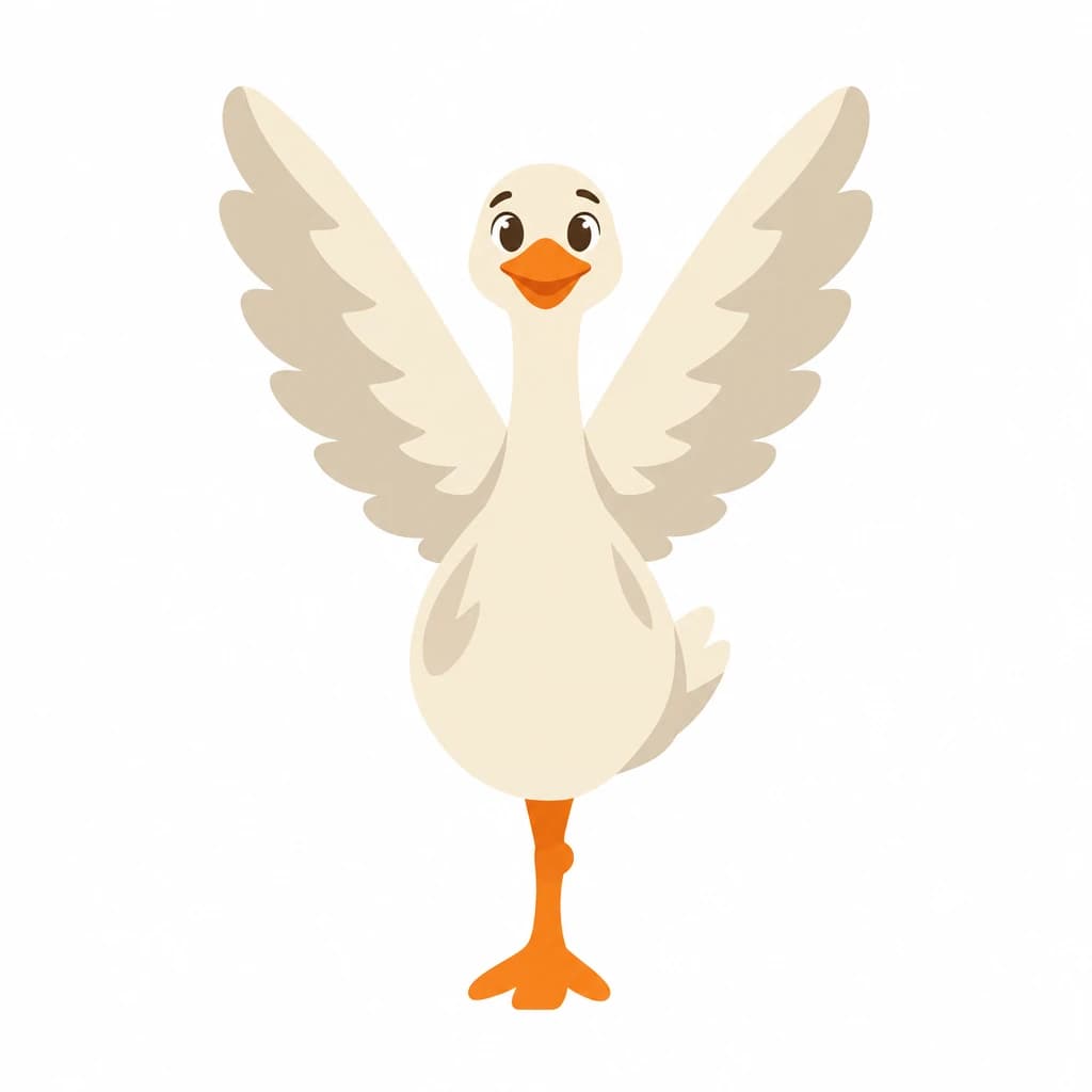 Greek Alphabet letter γ drawn as a goose