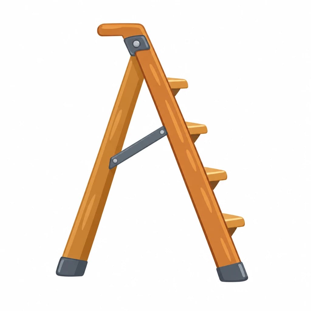 Greek Alphabet letter λ drawn as a ladder