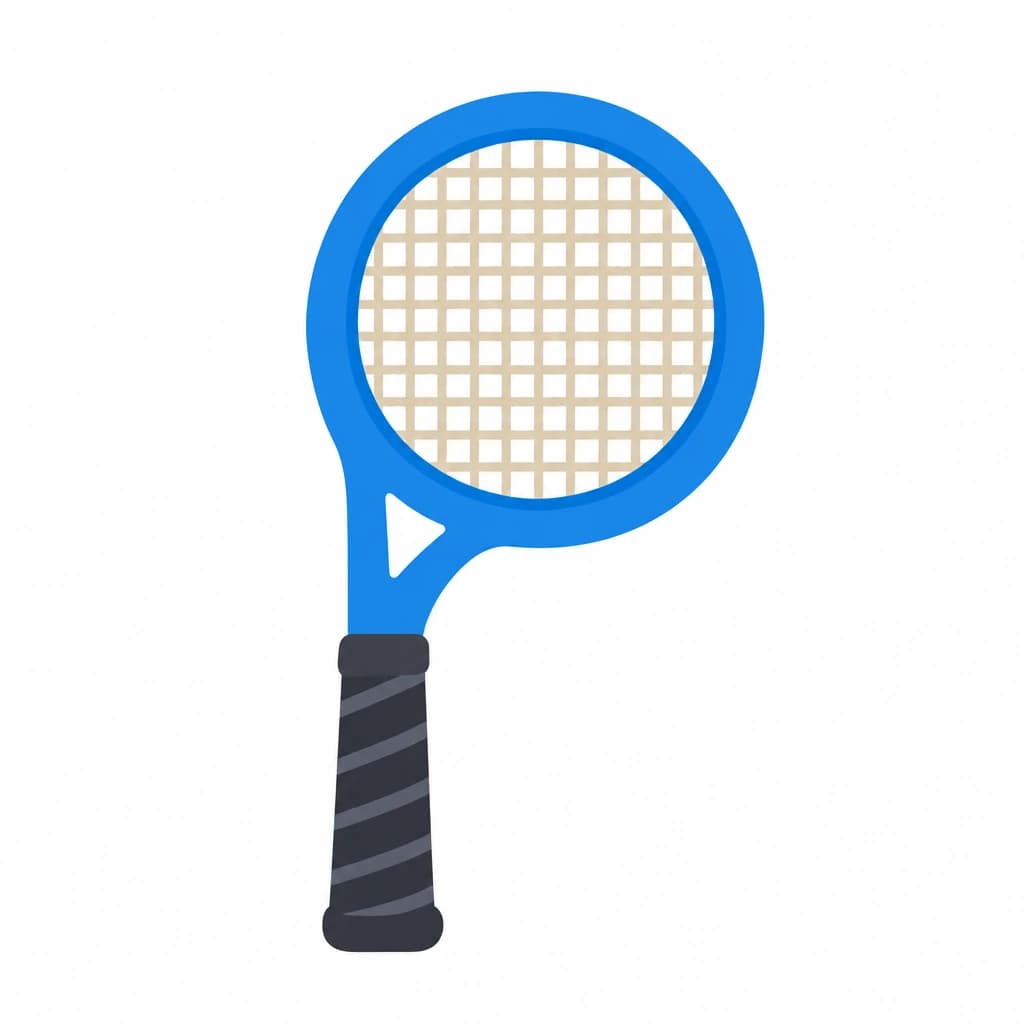 Greek Alphabet letter ρ drawn as a racket
