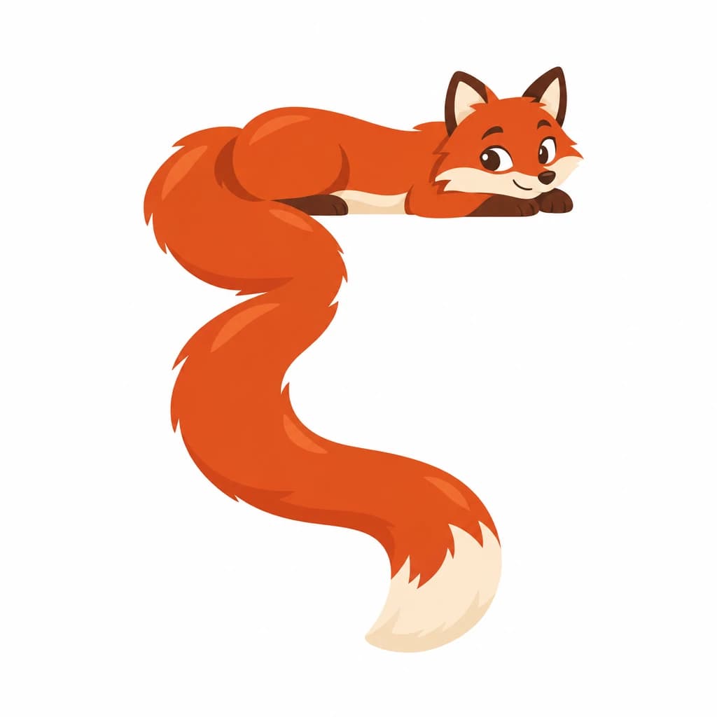 Greek Alphabet letter ξ drawn as a fox