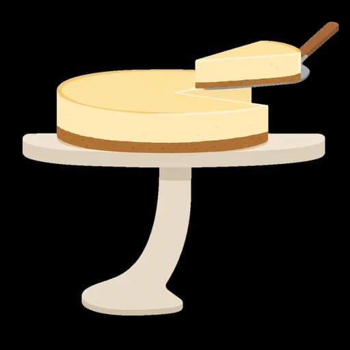 Katakana letter チ drawn as a cheesecake