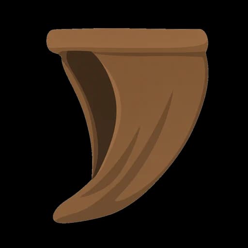 Katakana letter フ drawn as a hood
