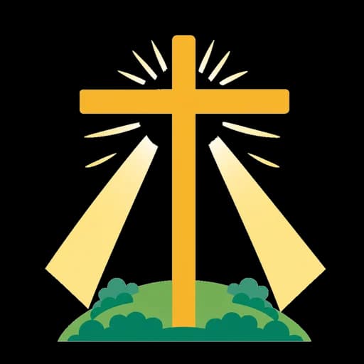 Katakana letter ホ drawn as holy cross