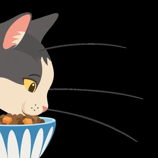 Katakana letter ミ drawn as a meal