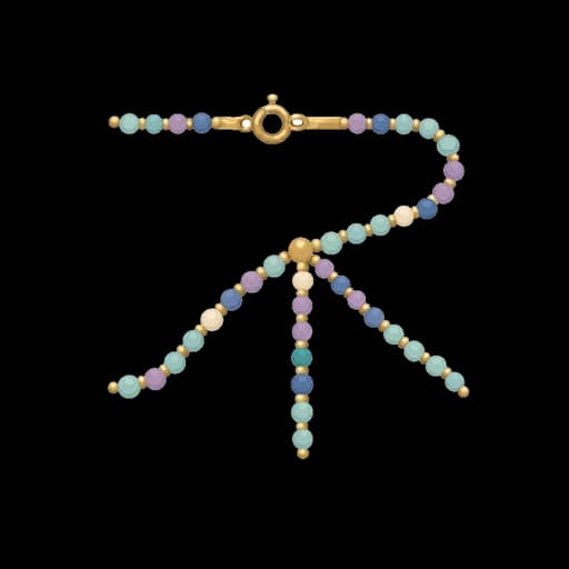 Katakana letter ネ drawn as a necklace