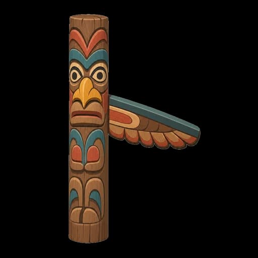 Katakana letter ト drawn as a totem
