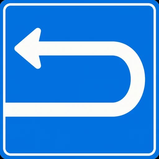 Katakana letter ユ drawn as an u-turn