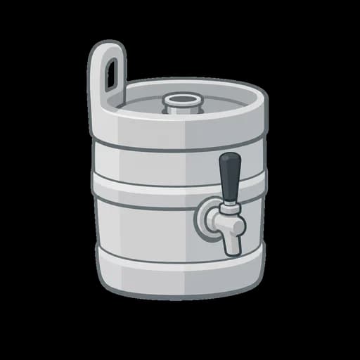 Hiragana letter け drawn as a keg