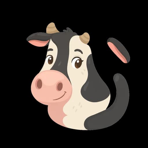Katakana letter ム drawn as a moo