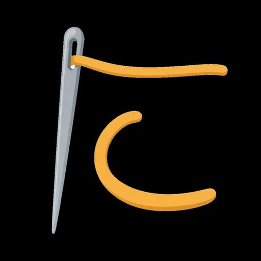 Hiragana letter に drawn as a needle