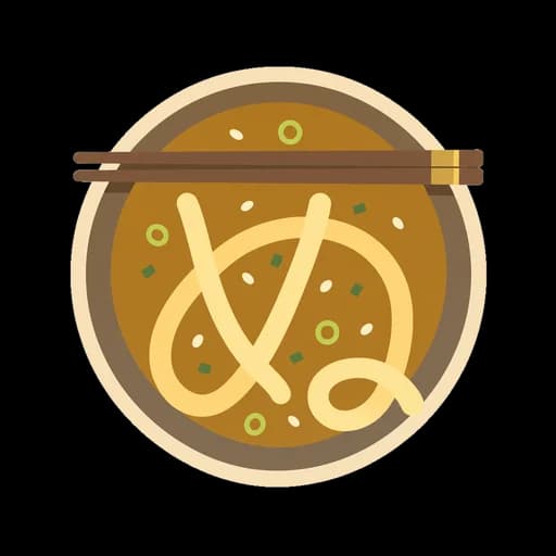 Hiragana letter ぬ drawn as noodles