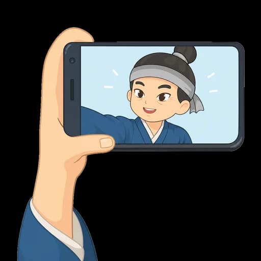 Katakana letter セ drawn as a selfie