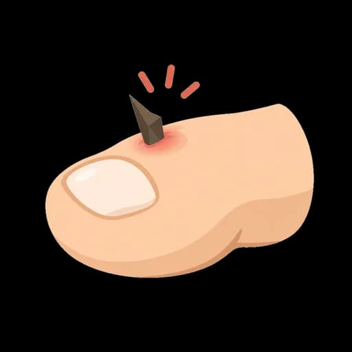Hiragana letter と drawn as a toe