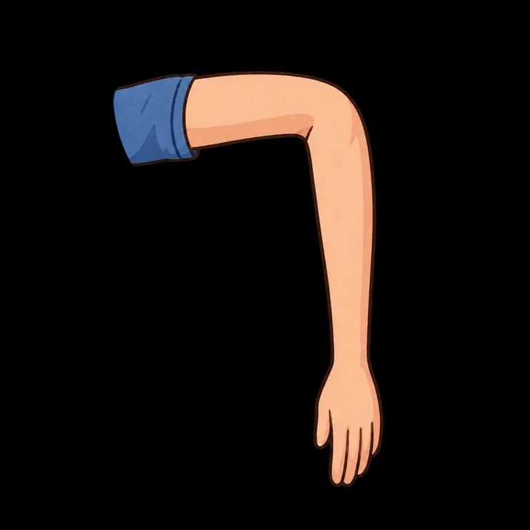 Thai Alphabet letter ๅ drawn as a long arm