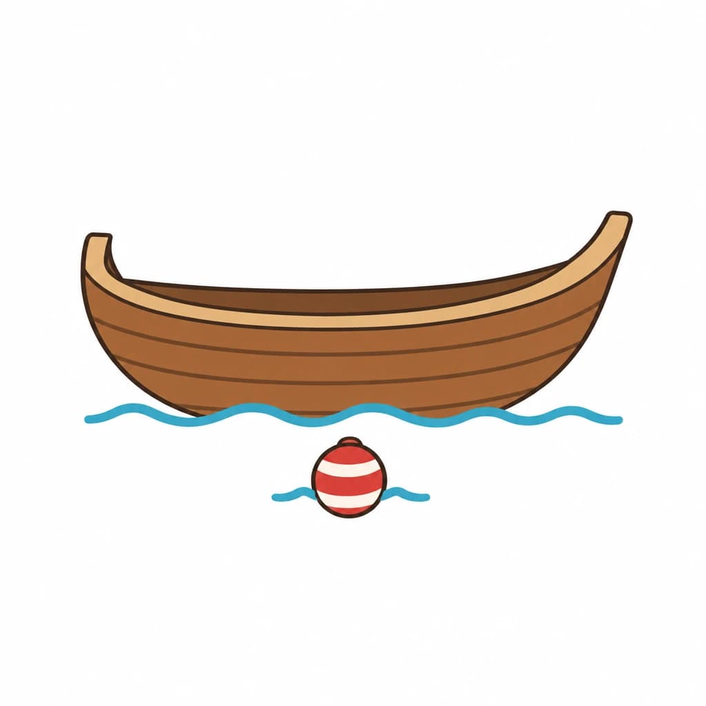 Urdu Alphabet letter ب drawn as a boat