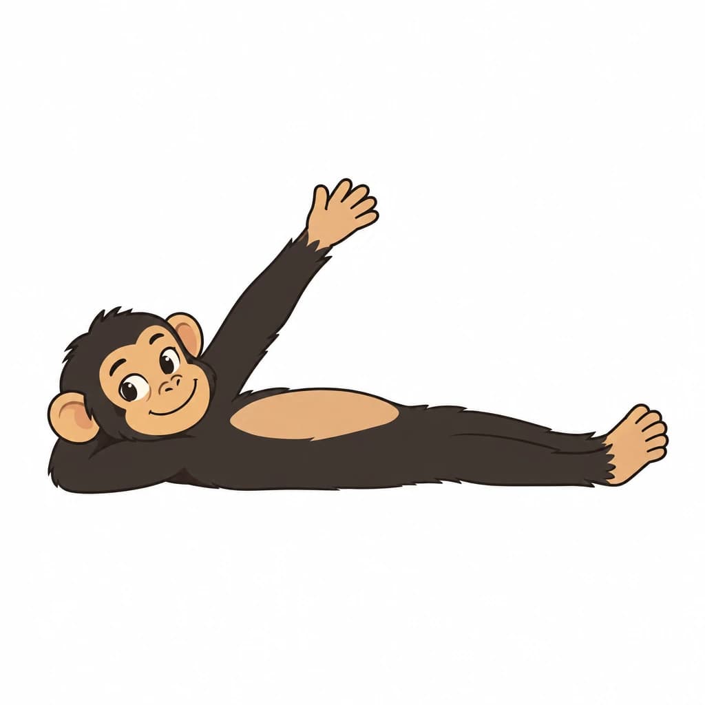 Urdu Alphabet letter ے drawn as an ape