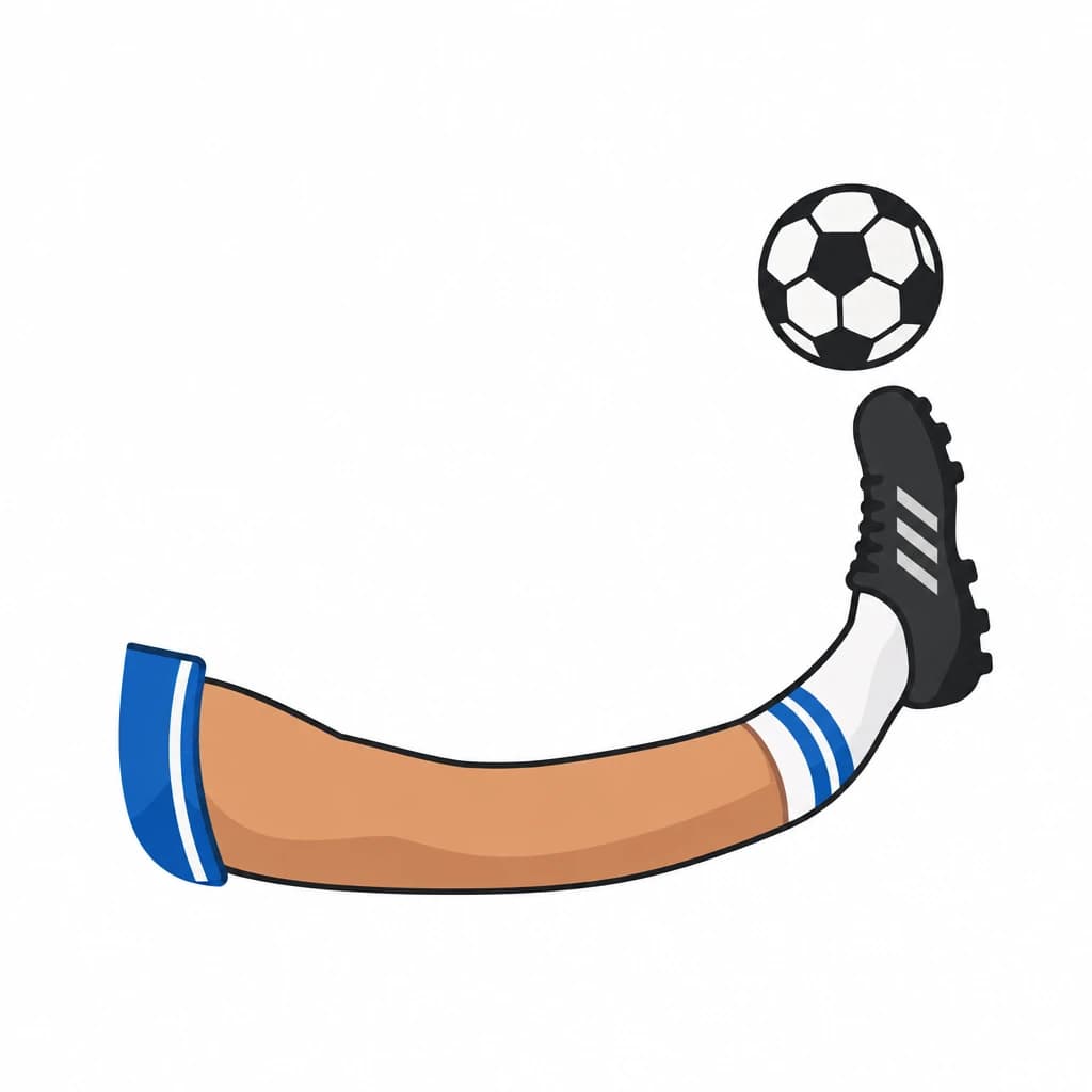 Urdu Alphabet letter ف drawn as a football