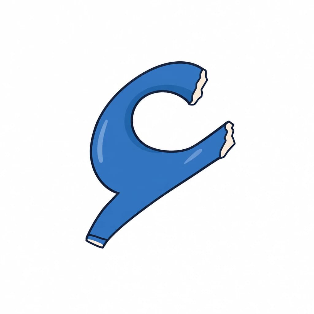 Urdu Alphabet letter ء drawn as a broken cup