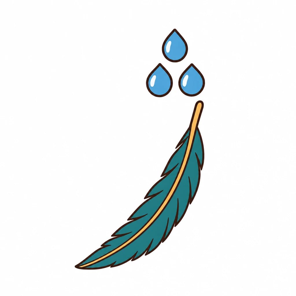 Urdu Alphabet letter ژ drawn as a feather