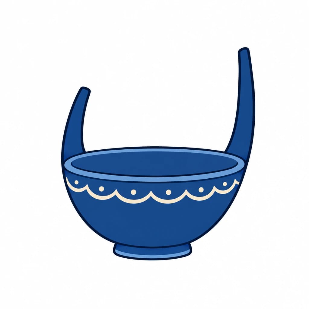 Urdu Alphabet letter ں drawn as an empty bowl
