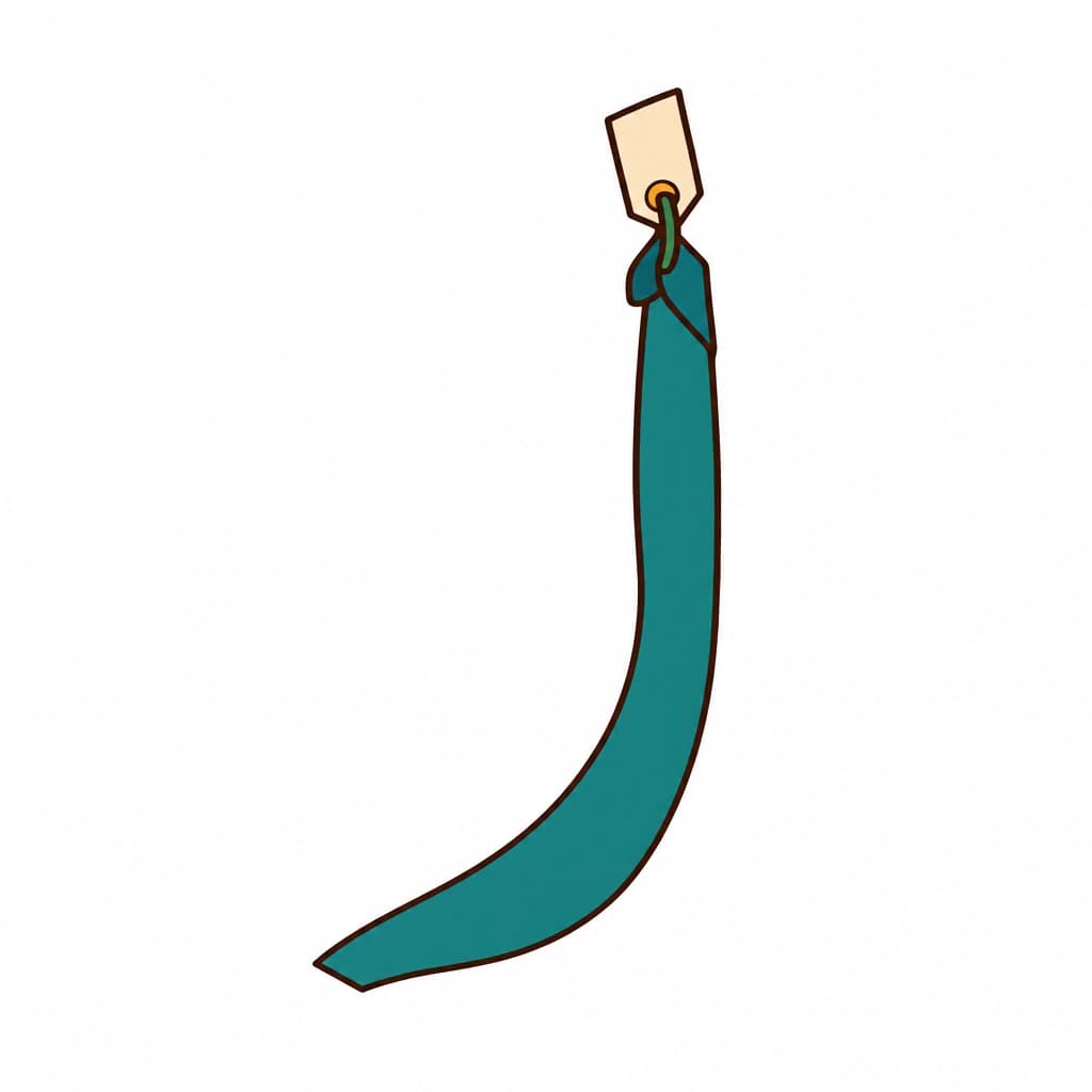 Urdu Alphabet letter ڑ drawn as a ribbon
