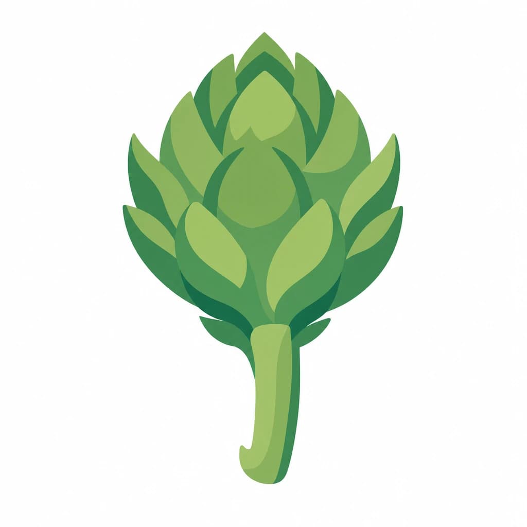 Zhuyin letter ㄚ drawn as an artichoke