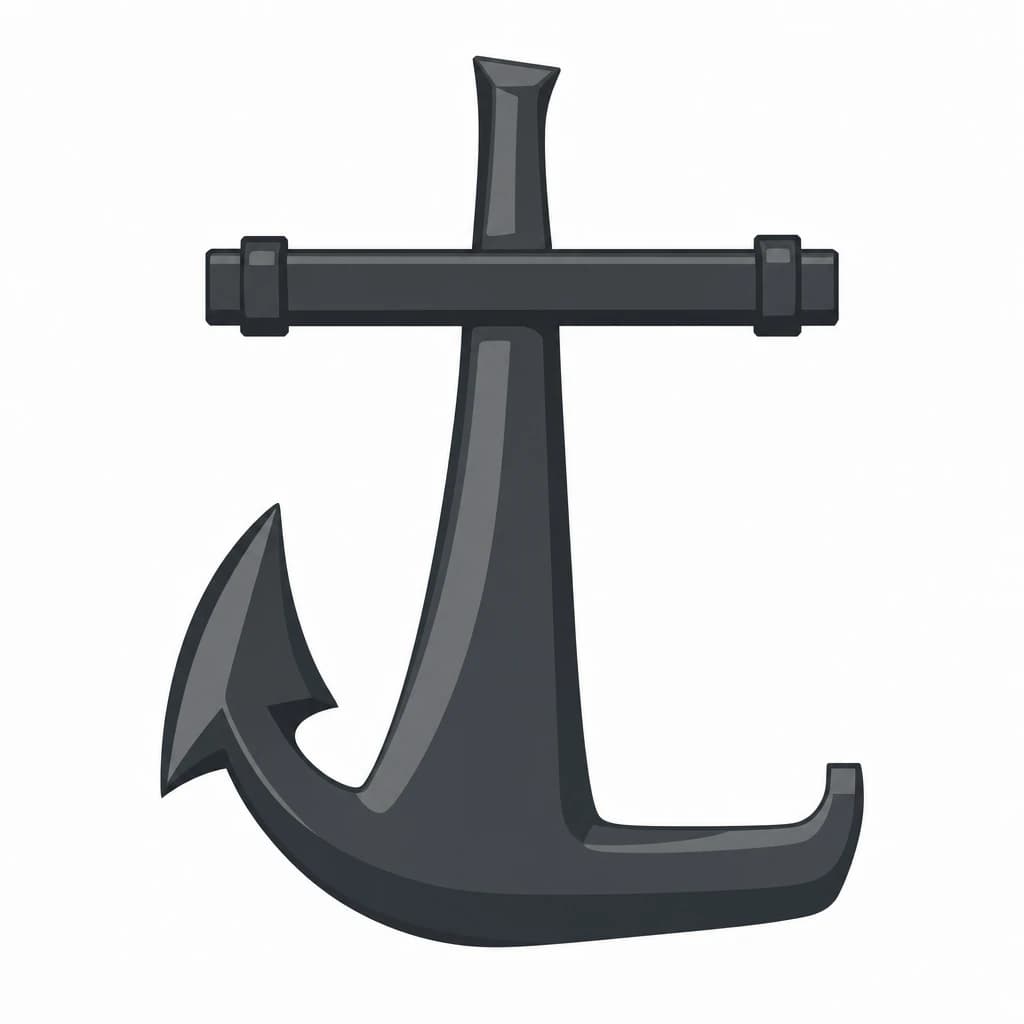 Zhuyin letter ㄤ drawn as an anchor