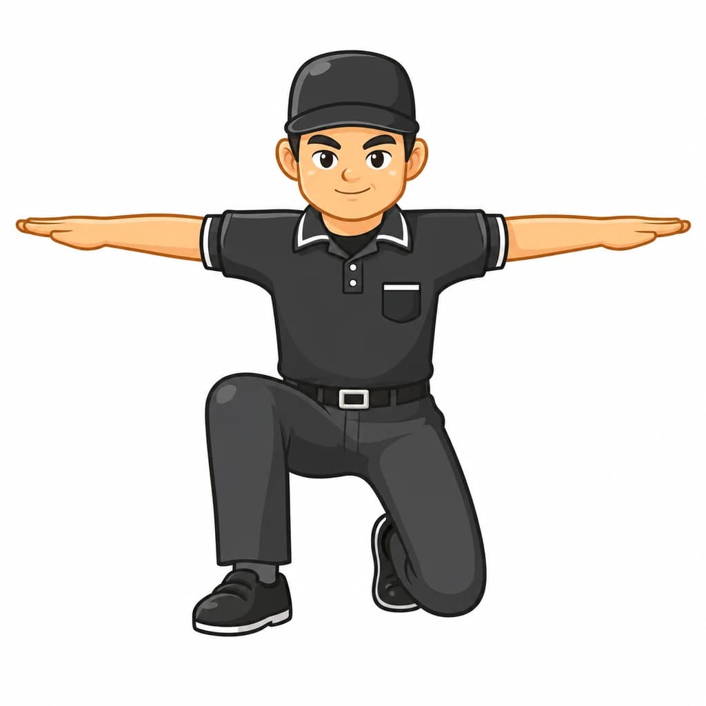 Zhuyin letter ㄜ drawn as an umpire