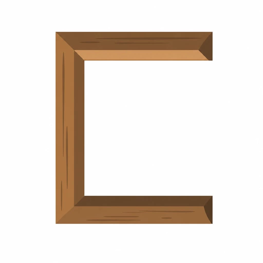 Zhuyin letter ㄈ drawn as a frame