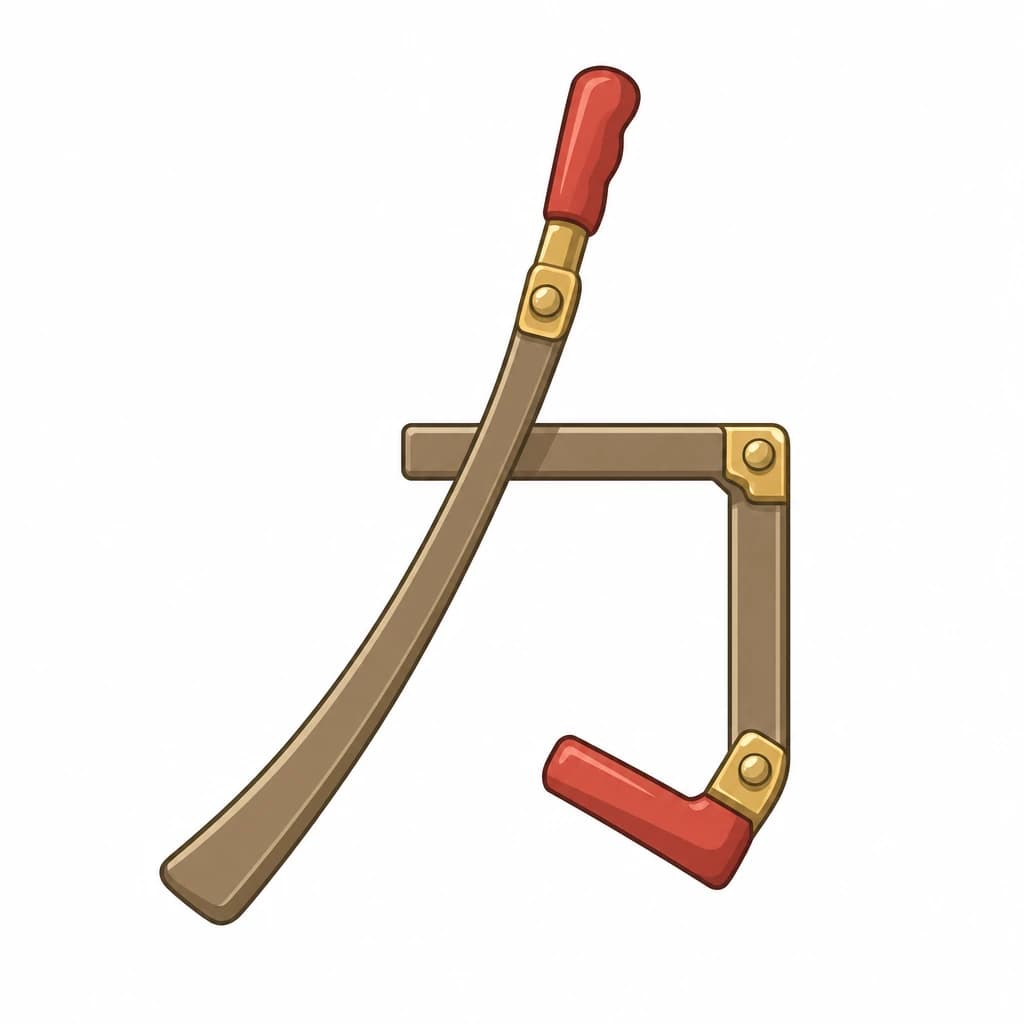 Zhuyin letter ㄌ drawn as a lever