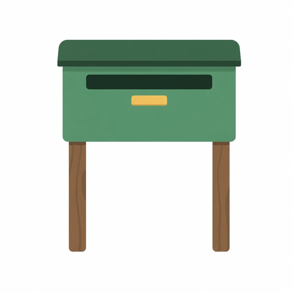 Zhuyin letter ㄇ drawn as a mailbox