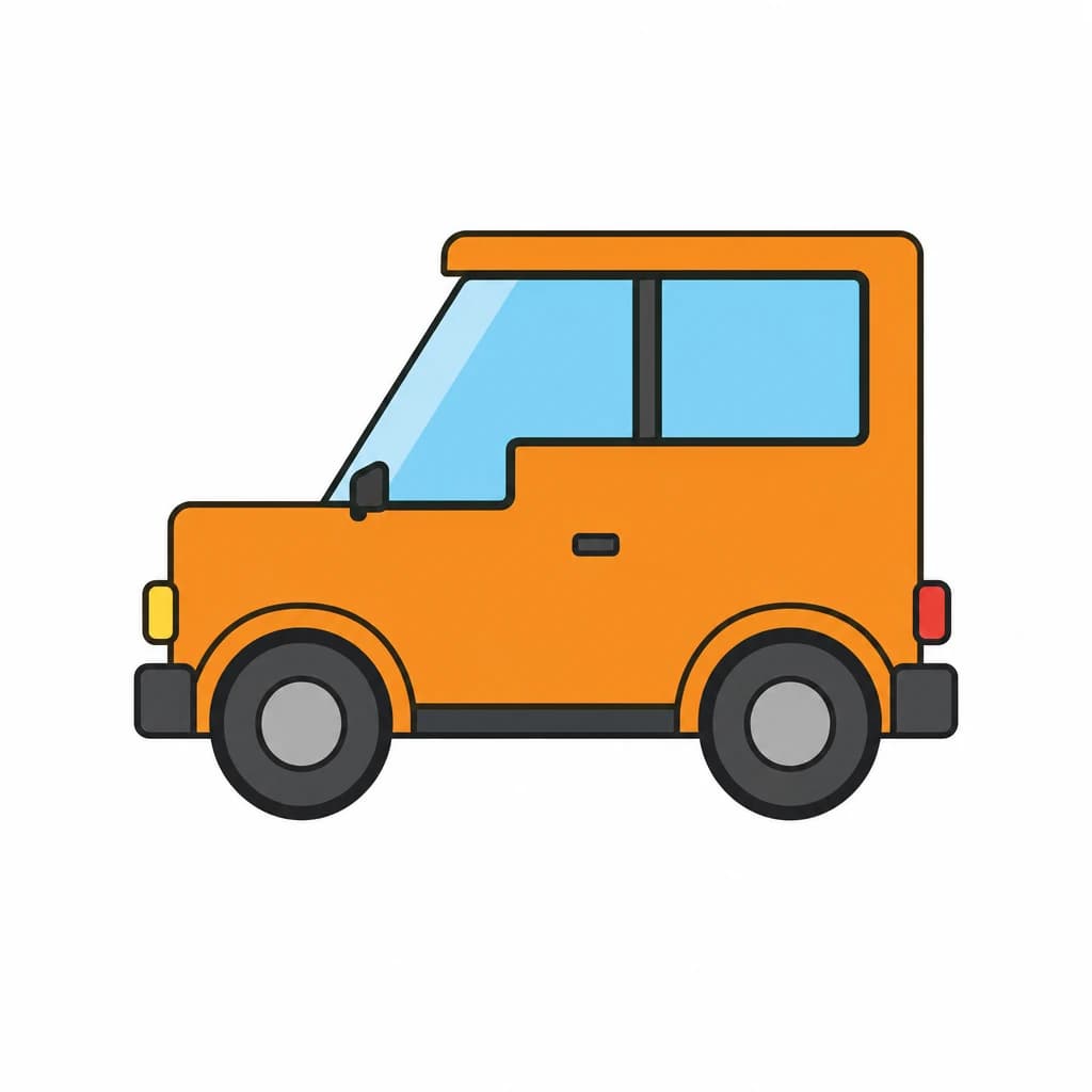 Zhuyin letter ㄛ drawn as an automobile