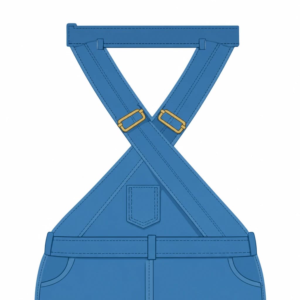 Zhuyin letter ㄡ drawn as overalls