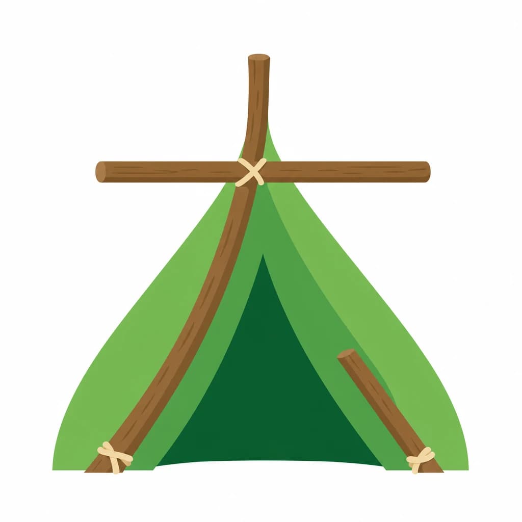 Zhuyin letter ㄊ drawn as a tent