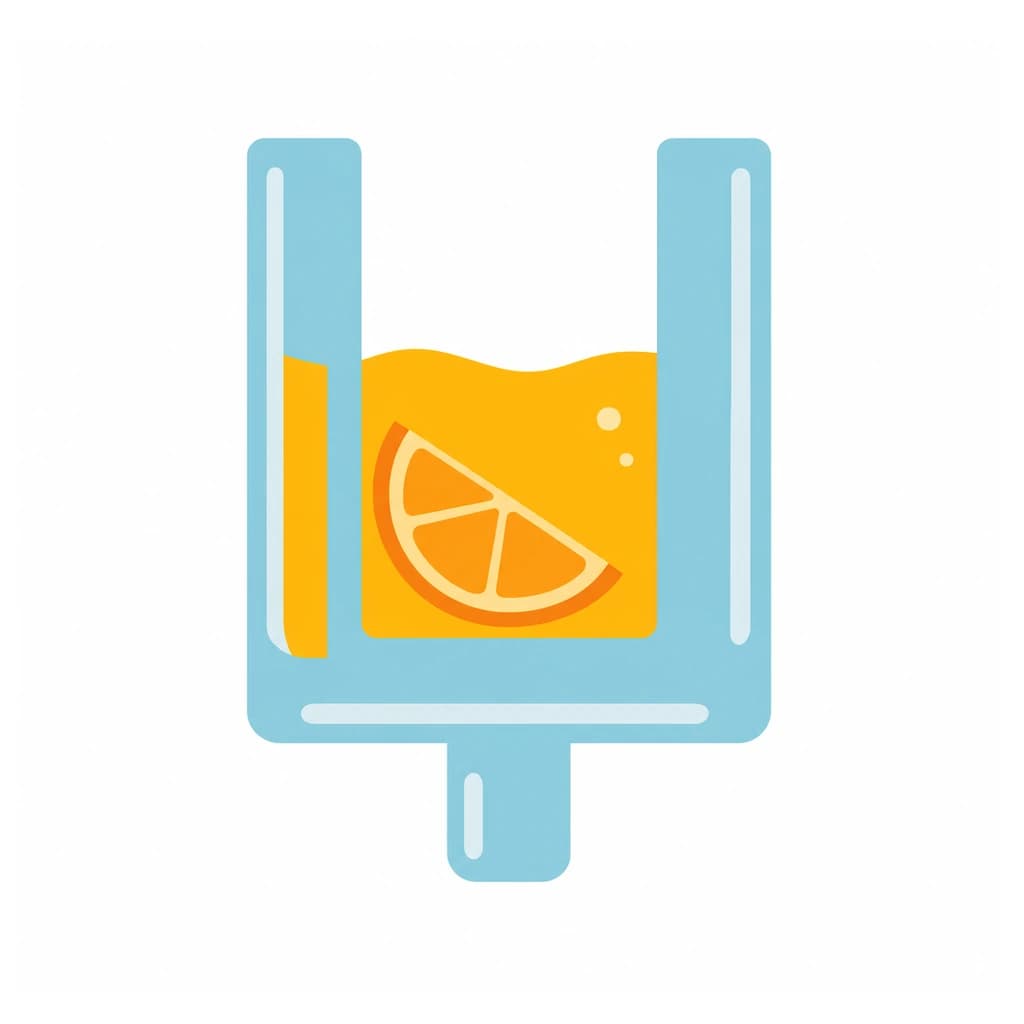 Serbian Cyrillic letter Џ drawn as a juice