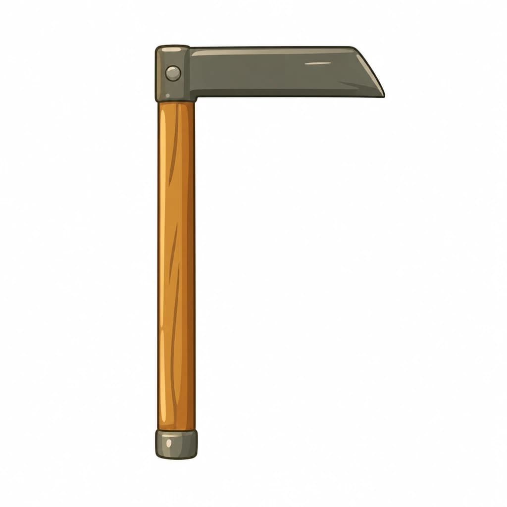Belarusian Cyrillic letter Г drawn as a hoe