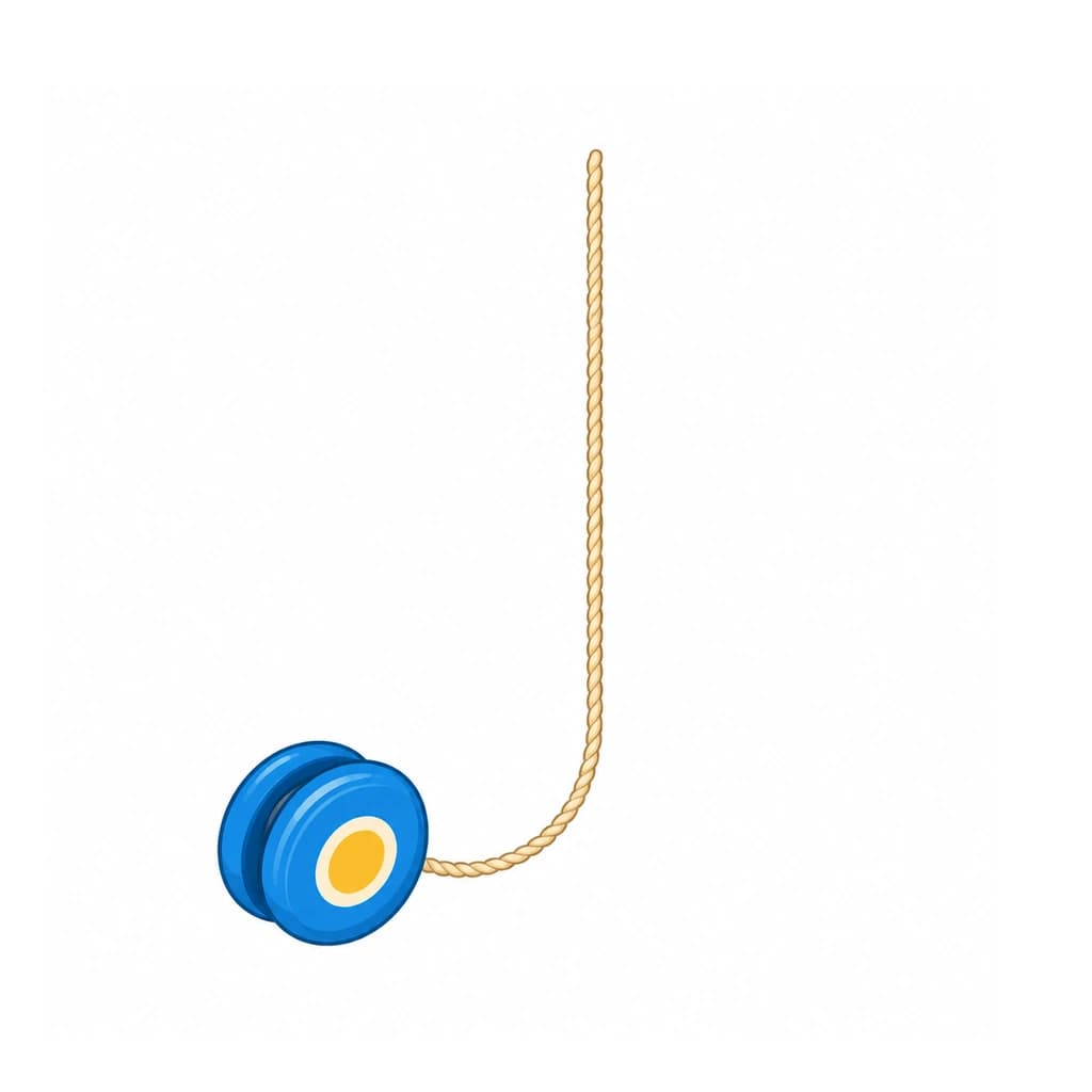 Serbian Cyrillic letter Ј drawn as a yo-yo