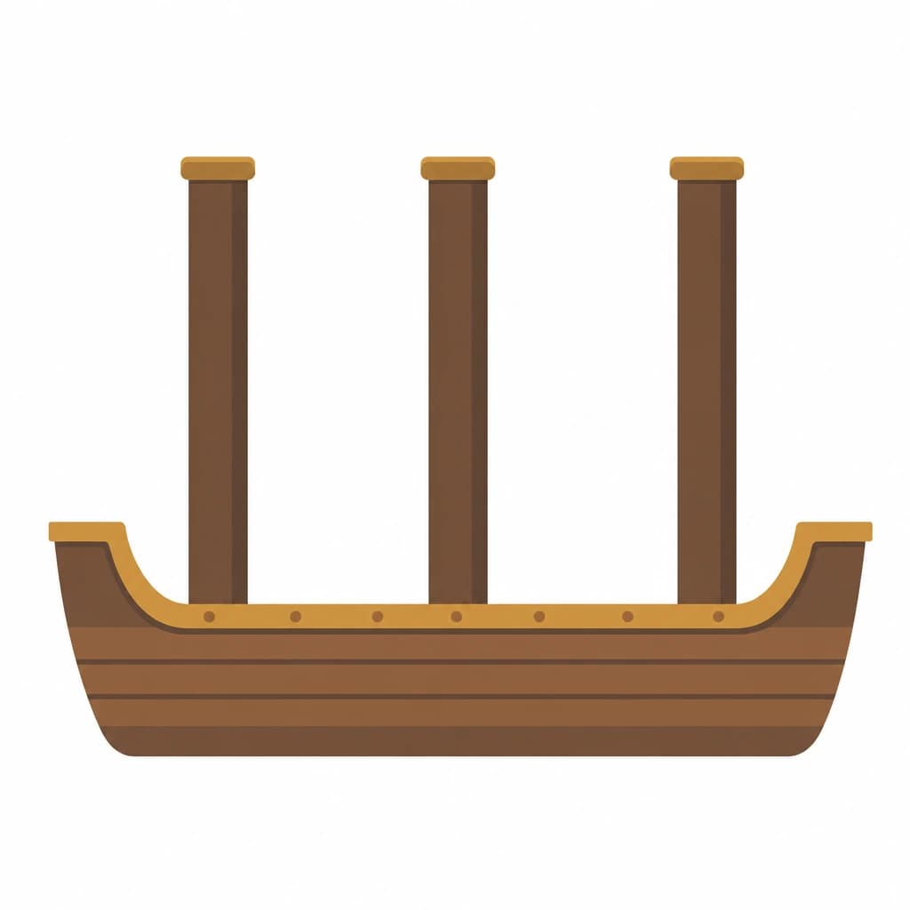 Serbian Cyrillic letter Ш drawn as a ship