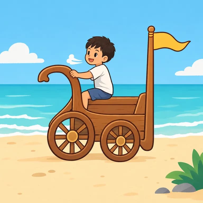 Thai Alphabet letter ฌ drawn as a chariot