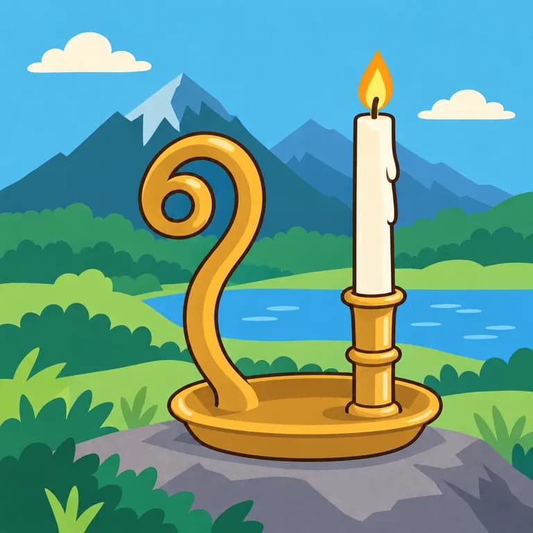 Thai Alphabet letter ข drawn as a candle